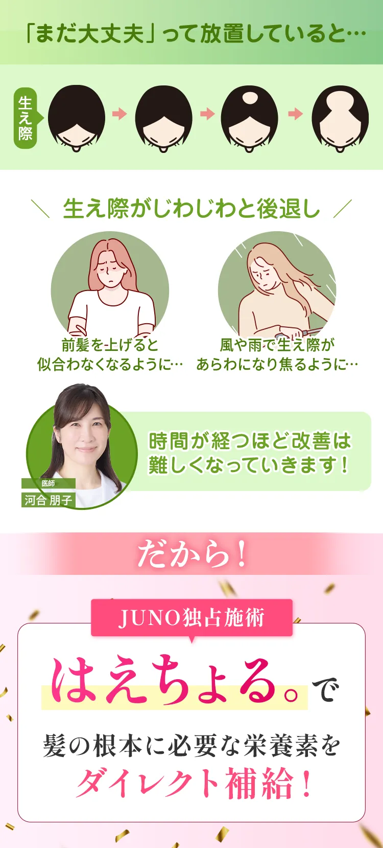 生え際の後退